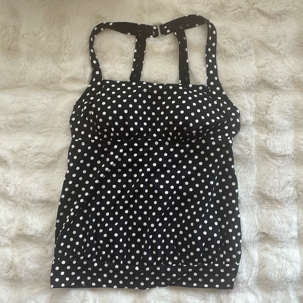 Tankini swimsuit, size 6, blouson style, lands end